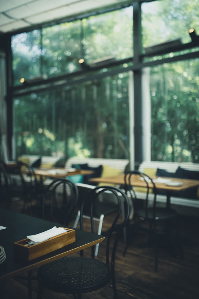 Café Window, Green Beyond